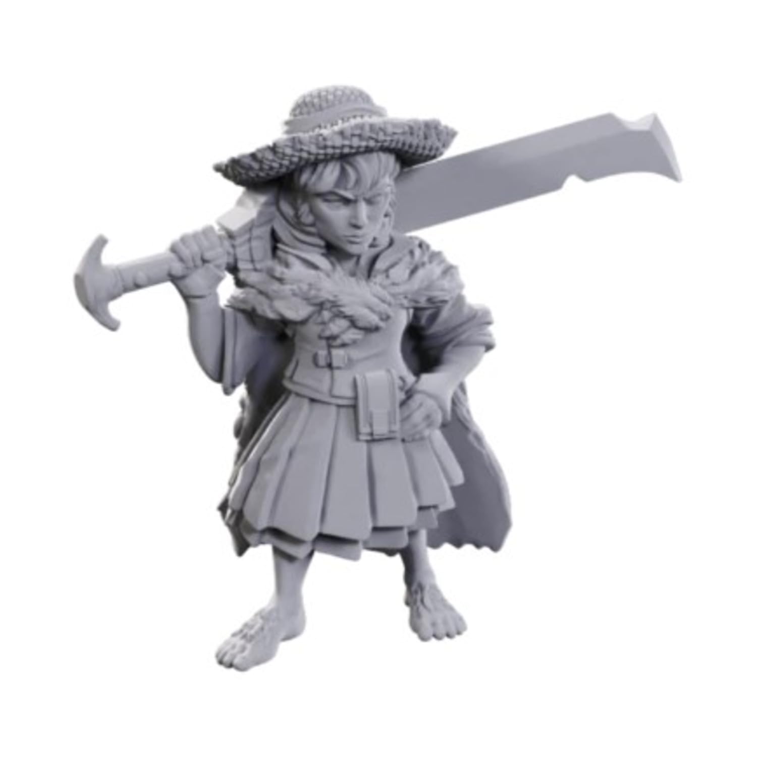 WizKids Pathfinder Deep Cuts Weibliche Halbling-Magus-Miniatur | Unbemalt | Welle 23