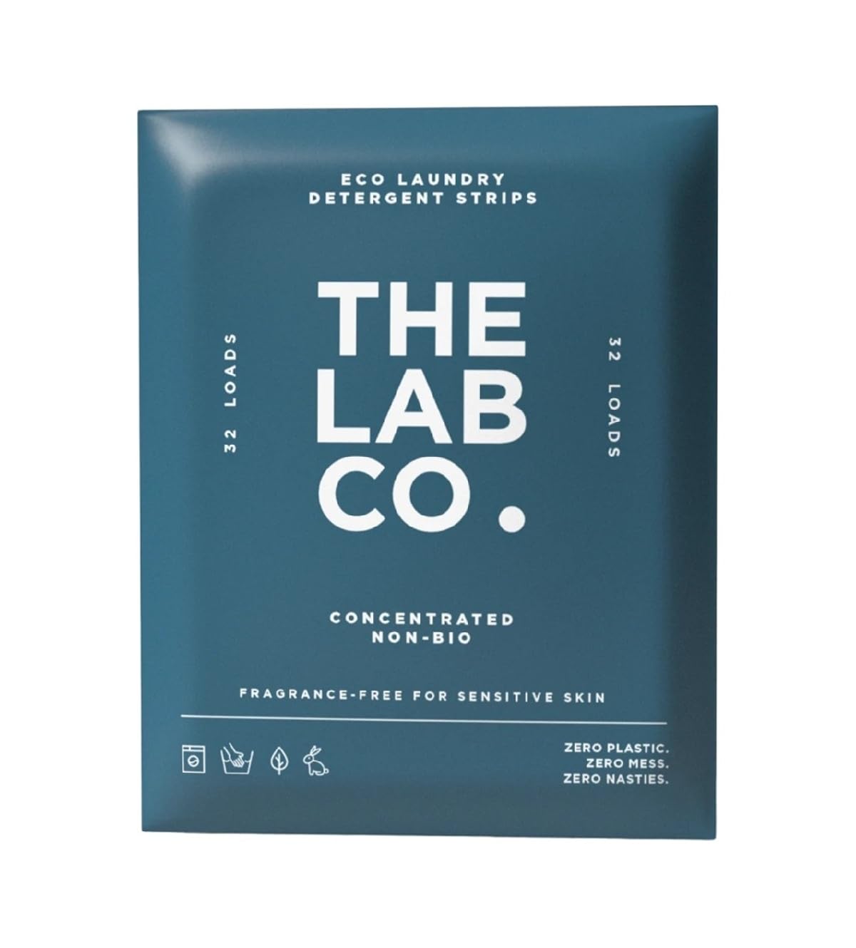 The Lab Co. – Waschmittelstreifen (32 Ladungen, parfümfrei)