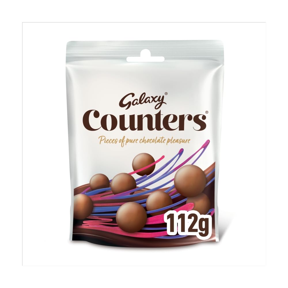 Galaxy Counters Schokoladenbeutel, Großpackung, Milchschokolade, koscher zertifiziert, 15 x 112 g