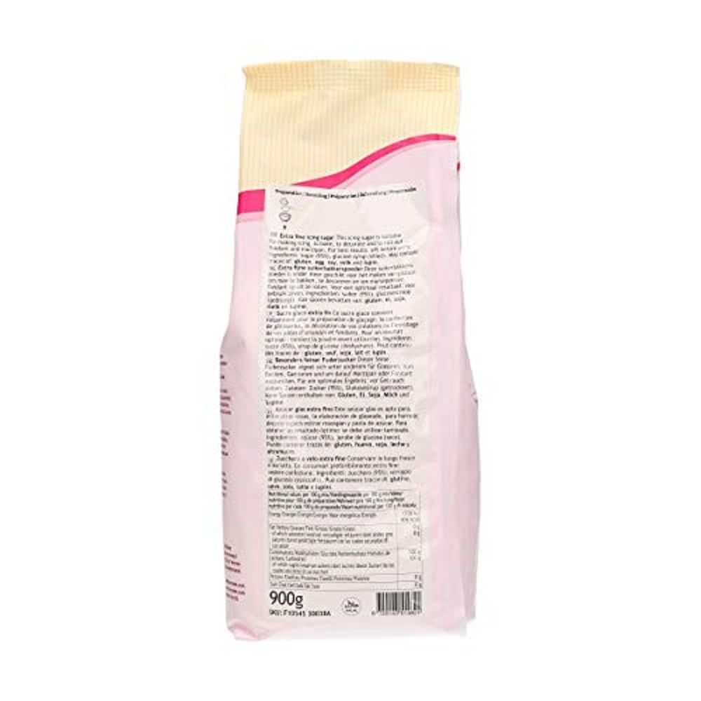 FunCakes Puderzucker - Raffinierter Puderzucker in Konditorenqualität, 900g