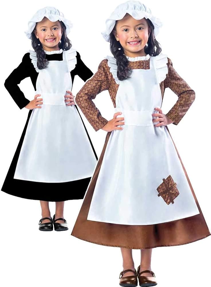 Victorian Girl Fancy Dress Costume - Classic Role Play for Kids
