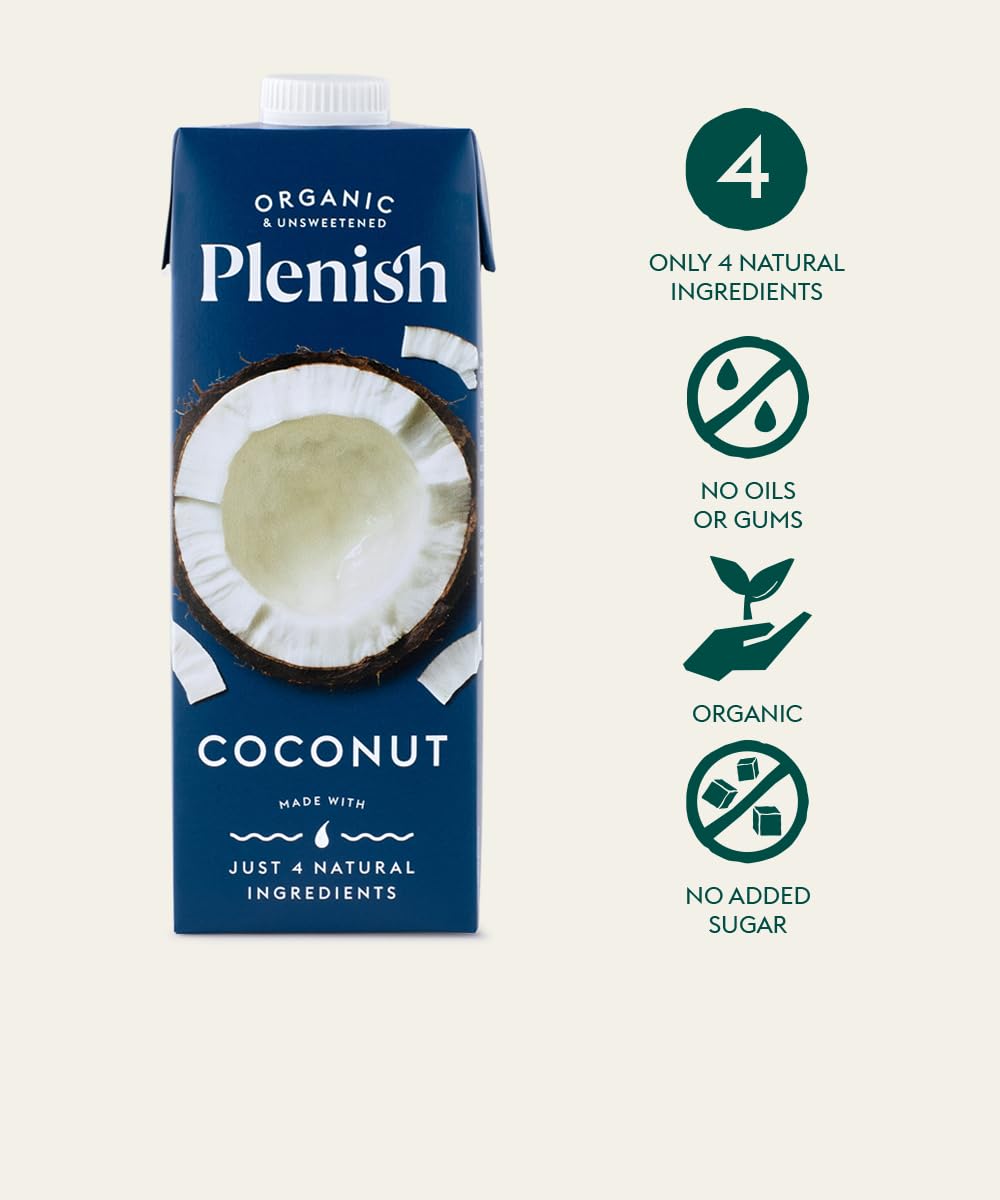 Plenish Bio-Kokosmilch ohne Zuckerzusatz (1 Liter)