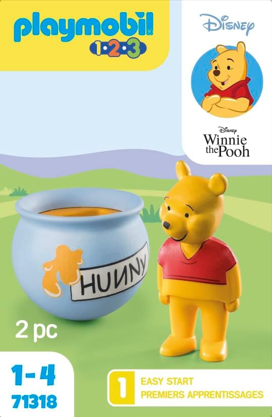 Playmobil 71318 1.2.3 & Disney: Winnie the Pooh Counter Balance Honey Pot - Educational Toddler Toy