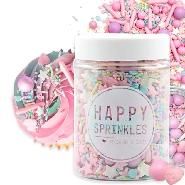 Anniversary House – Happy Sprinkles Party Mix, 90 g, essbare Kuchendekorationen