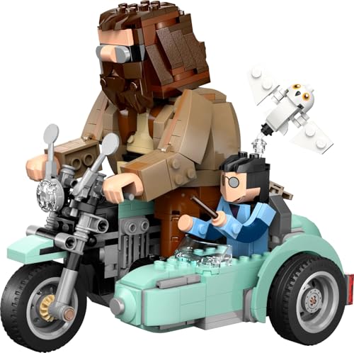 LEGO Harry Potter Hagrid & Harrys Motorradfahrt – Baubares Fahrzeug-Spielset für Kinder ab 9 Jahren
