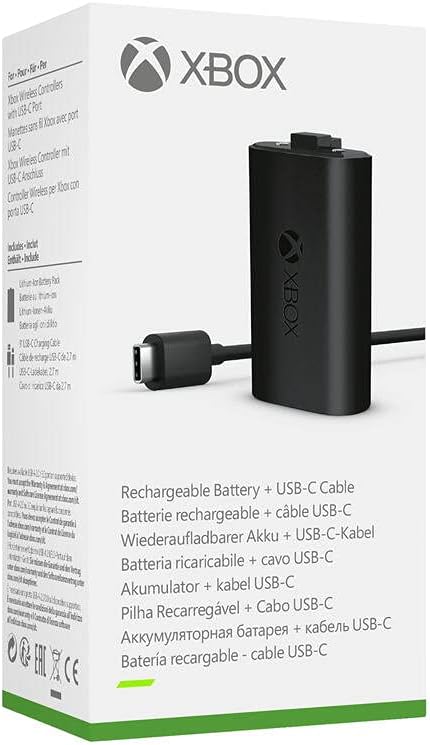 Xbox Play and Charge Kit – Wiederaufladbarer Akku + USB-C-Kabel für Xbox-Controller