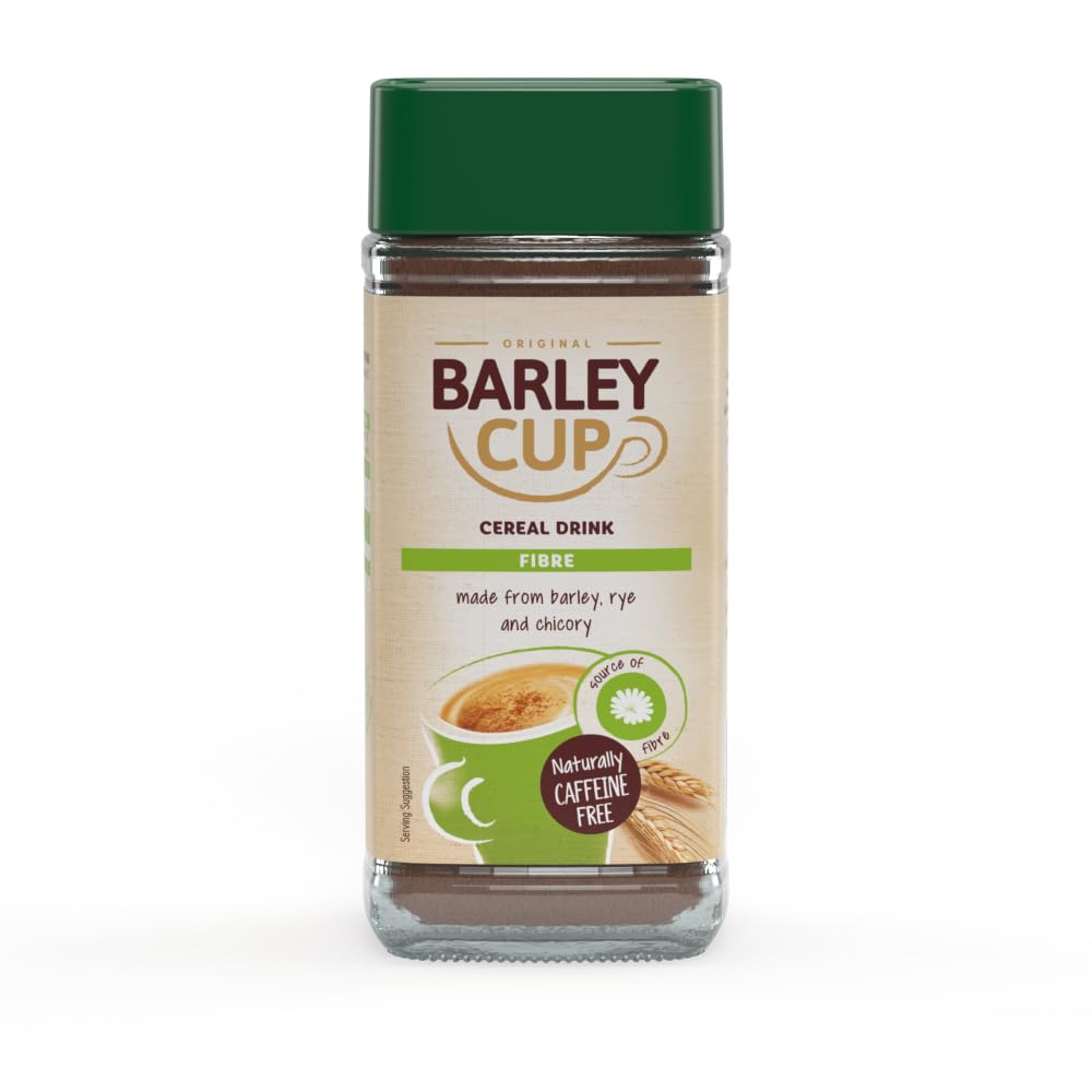 Barleycup Fibre Instant-Getreidegetränk 100 g – ballaststoffreicher, koffeinfreier Kaffeeersatz