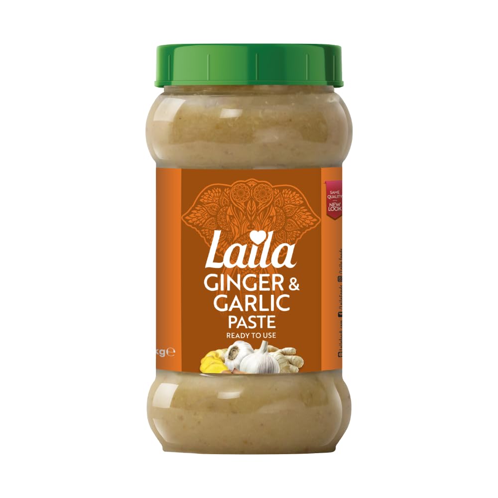 Laila Knoblauch-Ingwer-Paste 1 kg – Gebrauchsfertige asiatische Kochbasis