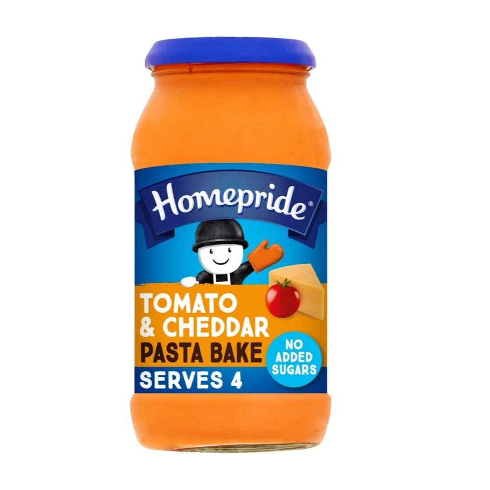 Homepride Cremige Tomaten-Cheddar-Pasta-Auflaufsauce, ohne Zuckerzusatz, 485 g