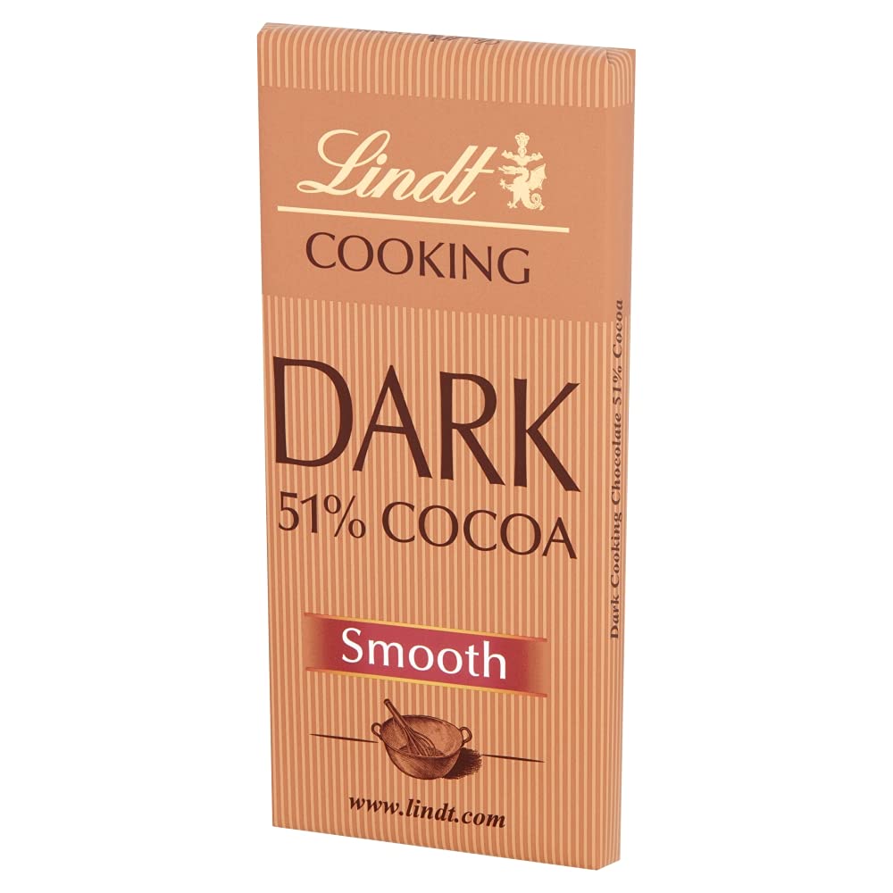 Lindt - Kochschokolade Tafel Dunkel 51% Kakao 200g