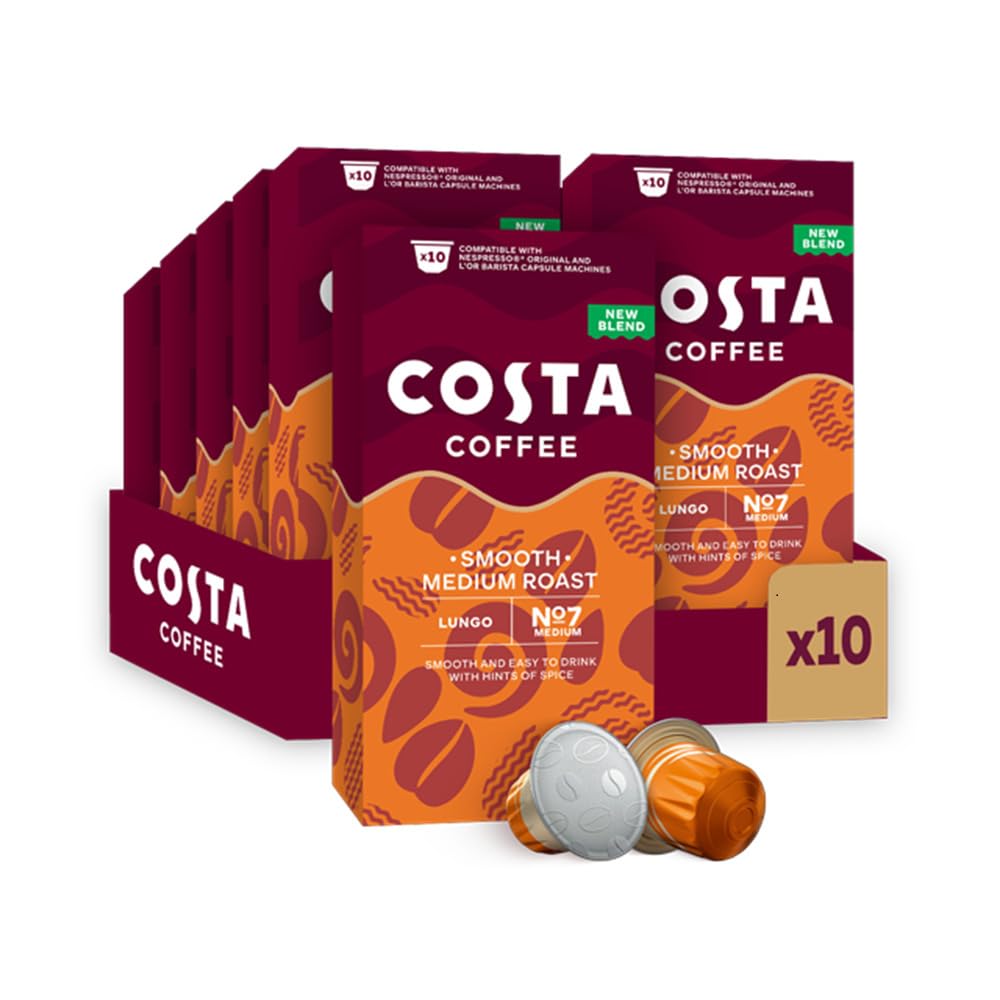 Costa – Kaffeepads aus Aluminium, glatte mittlere Röstung (100er-Packung, Modell Fortuna)