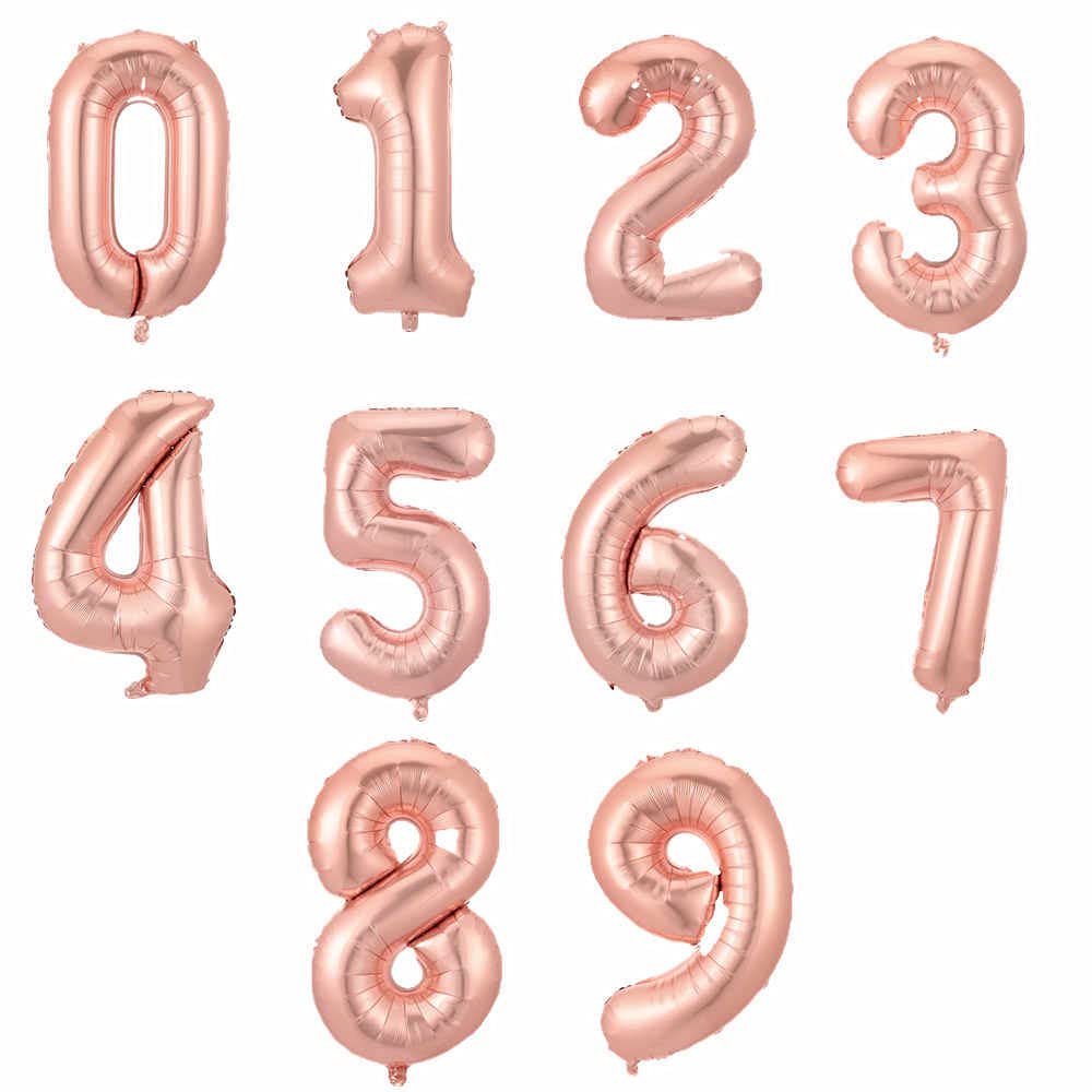 Roségoldener Folienballon in 0-Form (76 cm) – Elegante Meilenstein-Partydekoration