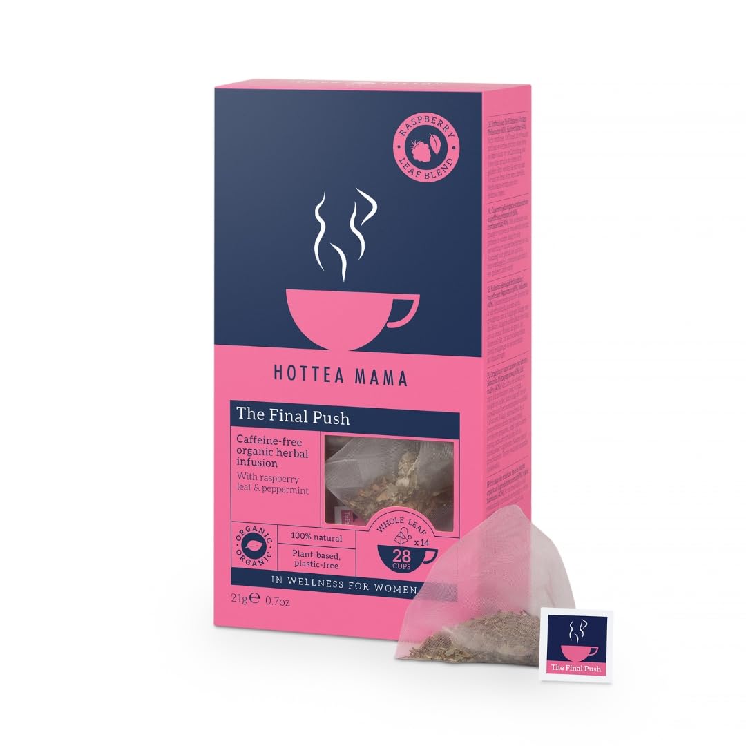 HOTTEA MAMA The Final Push Bio-Schwangerschaftstee mit Himbeere und Pfefferminze