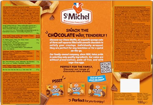 St Michel Choco Waffle - Biskuitkuchen mit Schokoladenüberzug - 6 Portionen