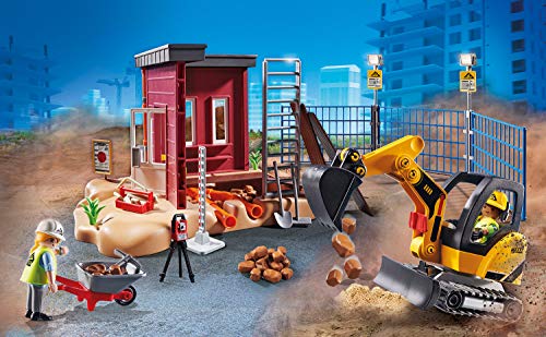 Playmobil 70443 City Action Construcion Kleinbagger mit beweglichem Eimer