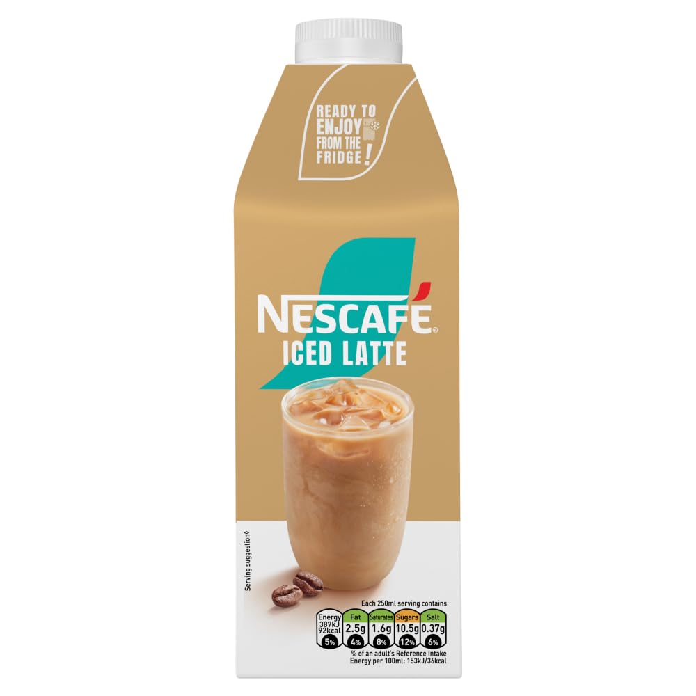 NESCAFÉ Iced Coffee Latte 750 ml – trinkfertiges cremiges Kaffeegetränk