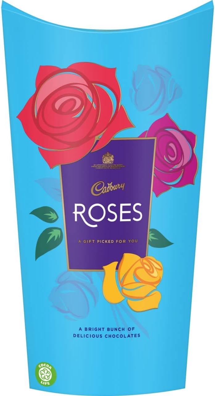 Cadbury Roses Schokoladen-Geschenkkarton, 290 g – verschiedene Milchschokoladen, Toffee und Pralinen