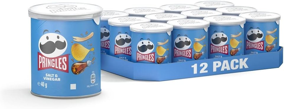Pringles Kartoffelchips mit Salz- und Essiggeschmack, 40 g (12er-Packung)