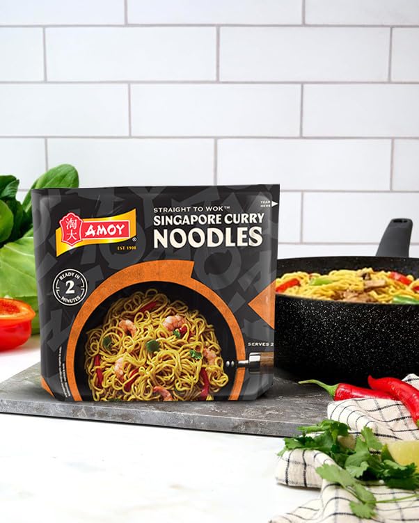 Amoy Straight to Wok Singapur Curry Nudeln 2 x 150 g