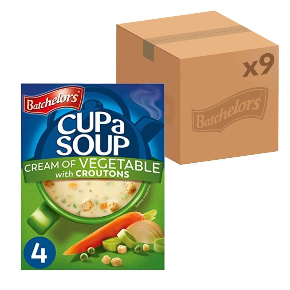 Batchelors - Cup a Soup Gemüsecremesuppe mit Croutons Instantsuppe Beutel
