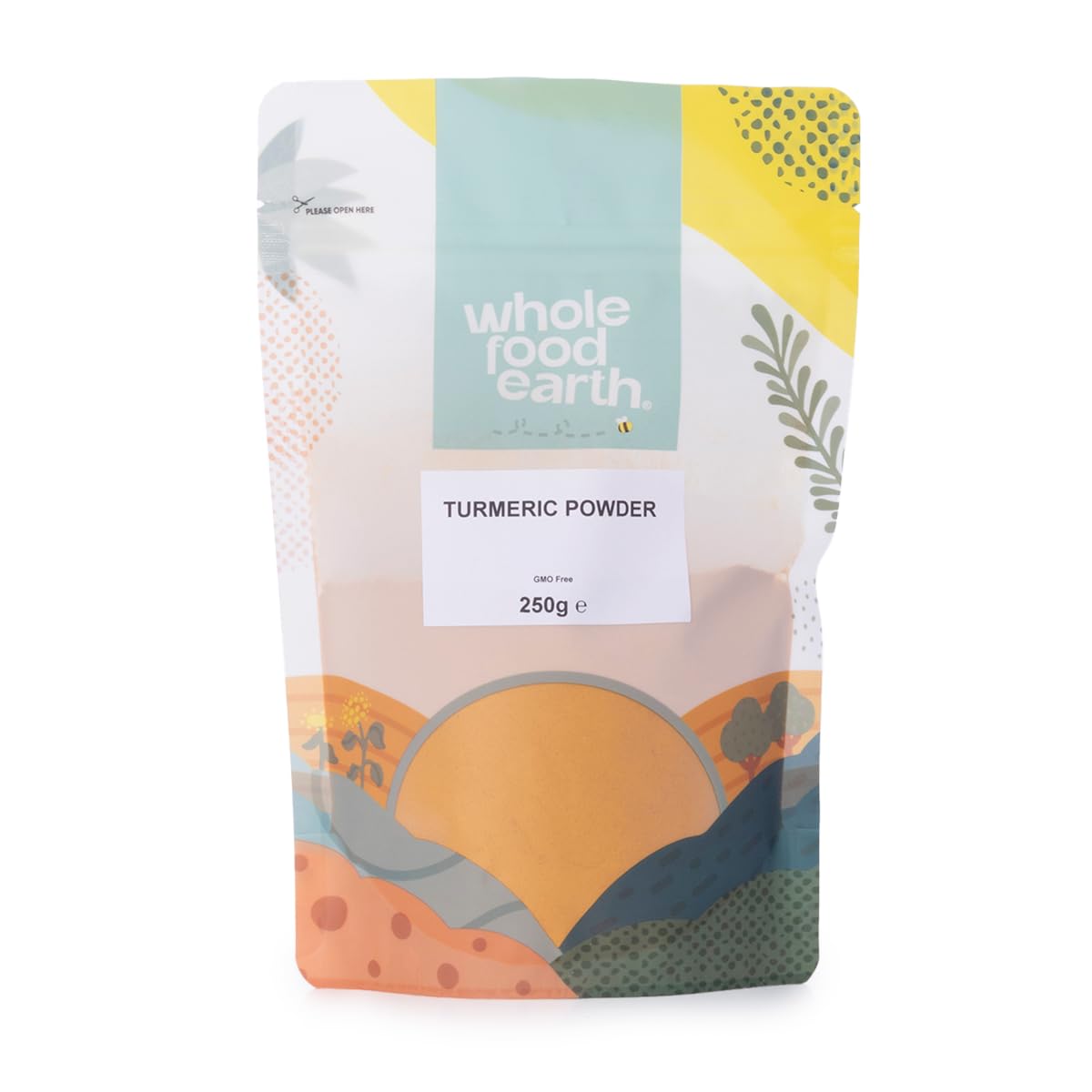 Wholefood Earth Kurkumapulver 250 g – Vegan, gentechnikfrei, reich an Curcumin