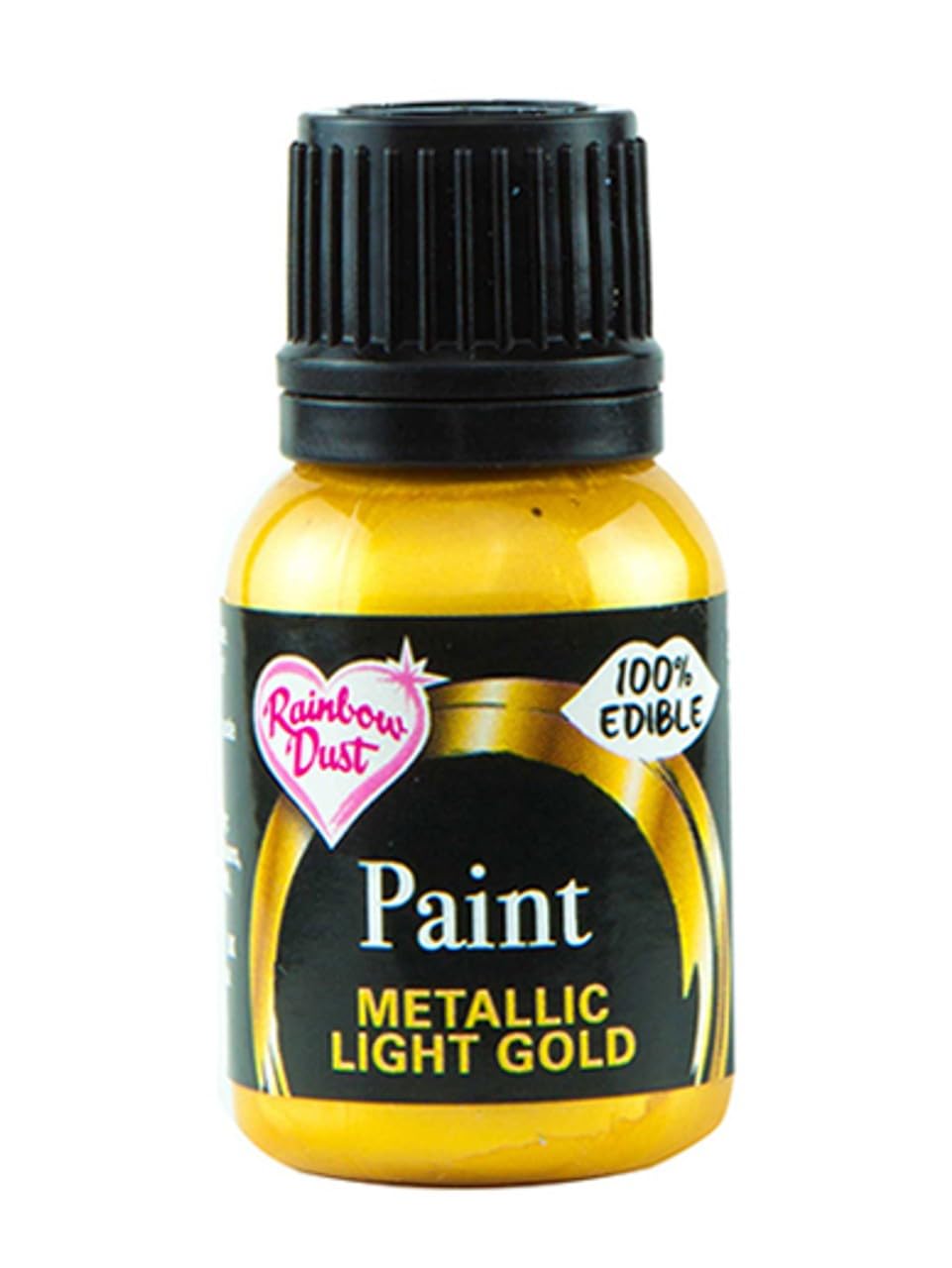 Rainbow Dust – Essbare Lebensmittelfarbe in Hellgold (Metallic) (25 ml)
