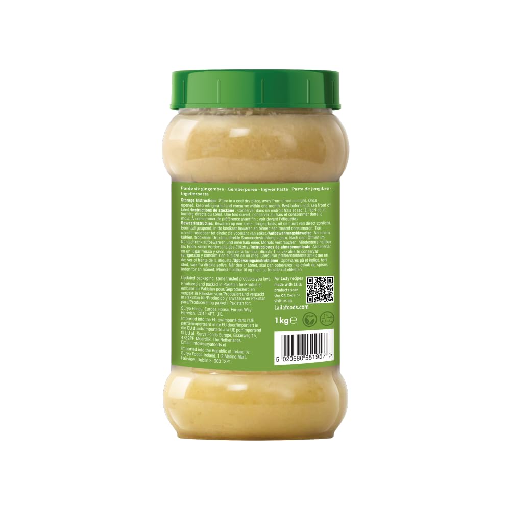 Laila Ingwerpaste 1kg – Gebrauchsfertige Kochpaste für Currys, Marinaden & Pfannengerichte