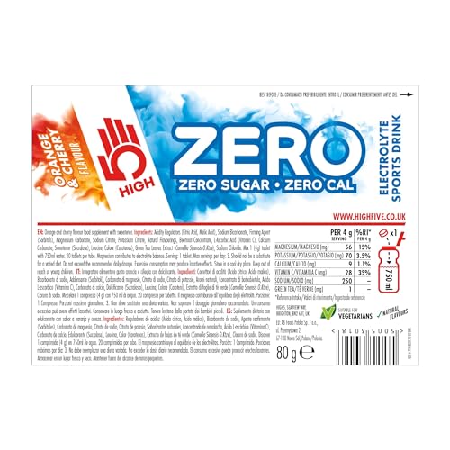 HIGH5 ZERO Elektrolyt-Hydrationstabletten, zuckerfrei, kalorienfrei, mit Vitamin C (604074)