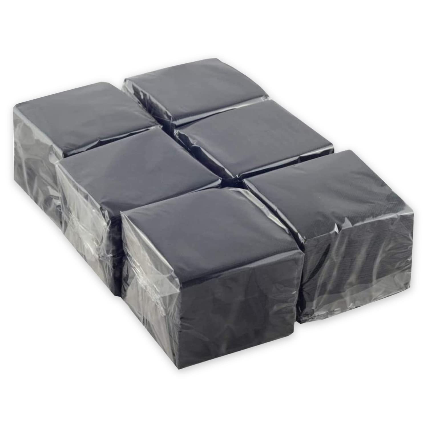 Hostelnovo Schwarze Micro-Quil-Papierservietten – Packung mit 600 Einweg-Cocktailservietten