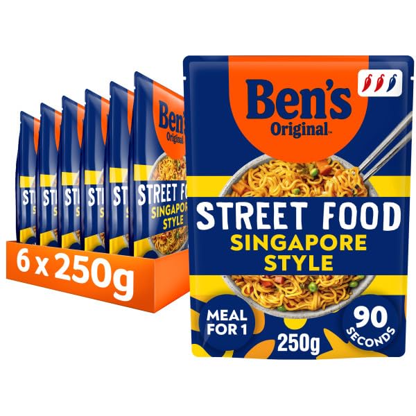 Ben's Original - Street Food Singapur Style Nudeln Fertiggericht (6 x 250g)