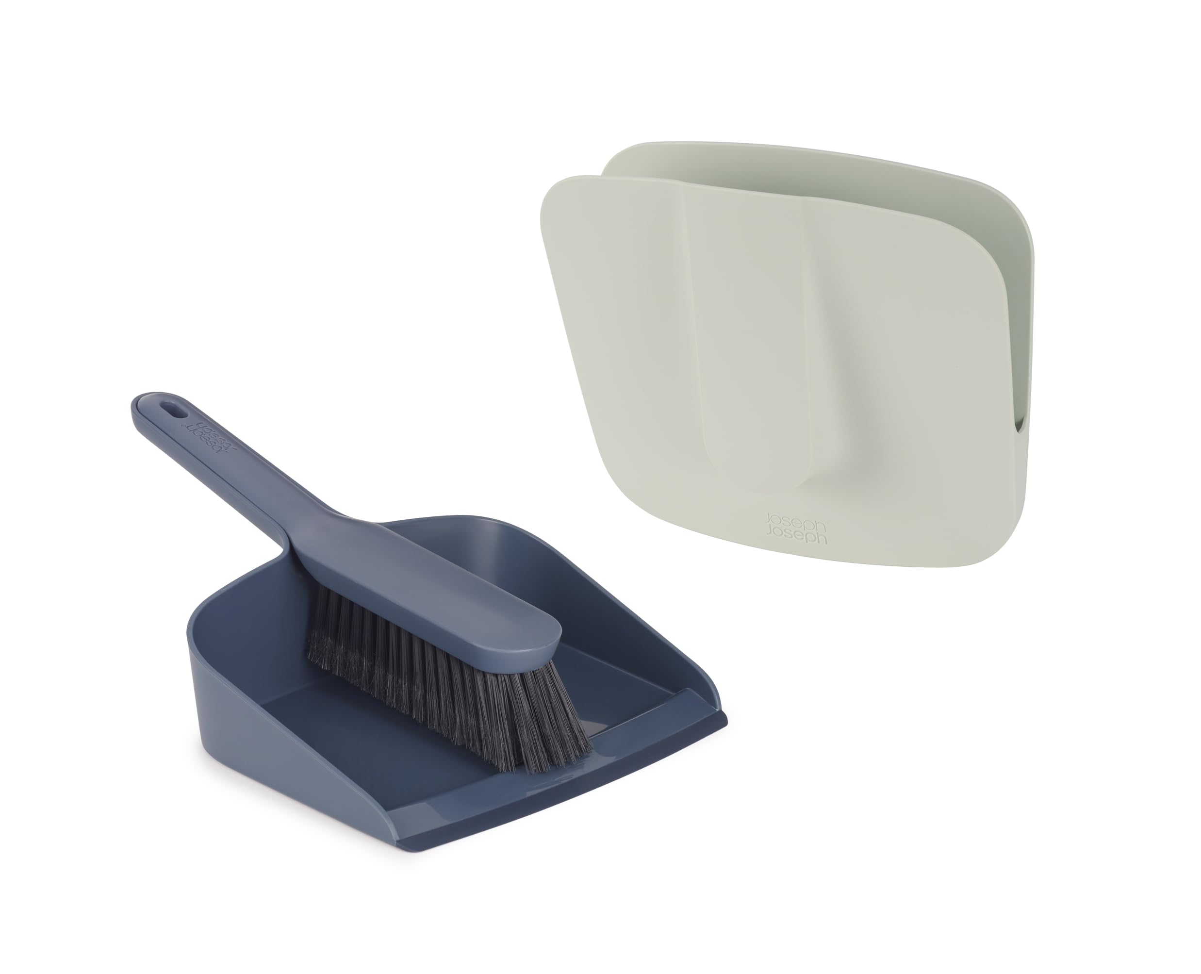 Joseph Joseph CleanStore Kehrschaufel- und Besenset für den Innenbereich zur Wandmontage, Blau
