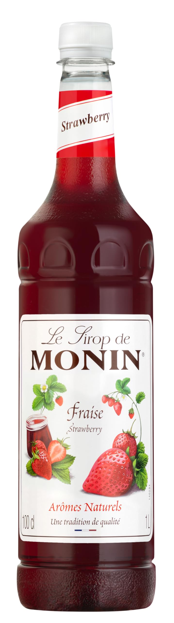 Monin Erdbeersirup 1L – Premium-Getränkesirup für Cocktails, Mocktails und Milchshakes