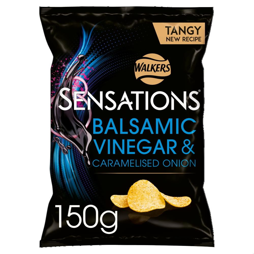 Walkers Sensations Chips zum Teilen mit Balsamico-Essig und karamellisierten Zwiebeln, 150 g