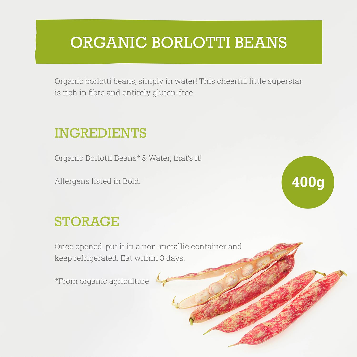Mr Organic - Bio-Borlottibohnen 400g Dose