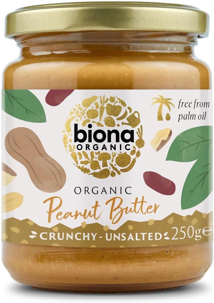 Biona Bio Knusprige Erdnussbutter ohne Salz, 250g