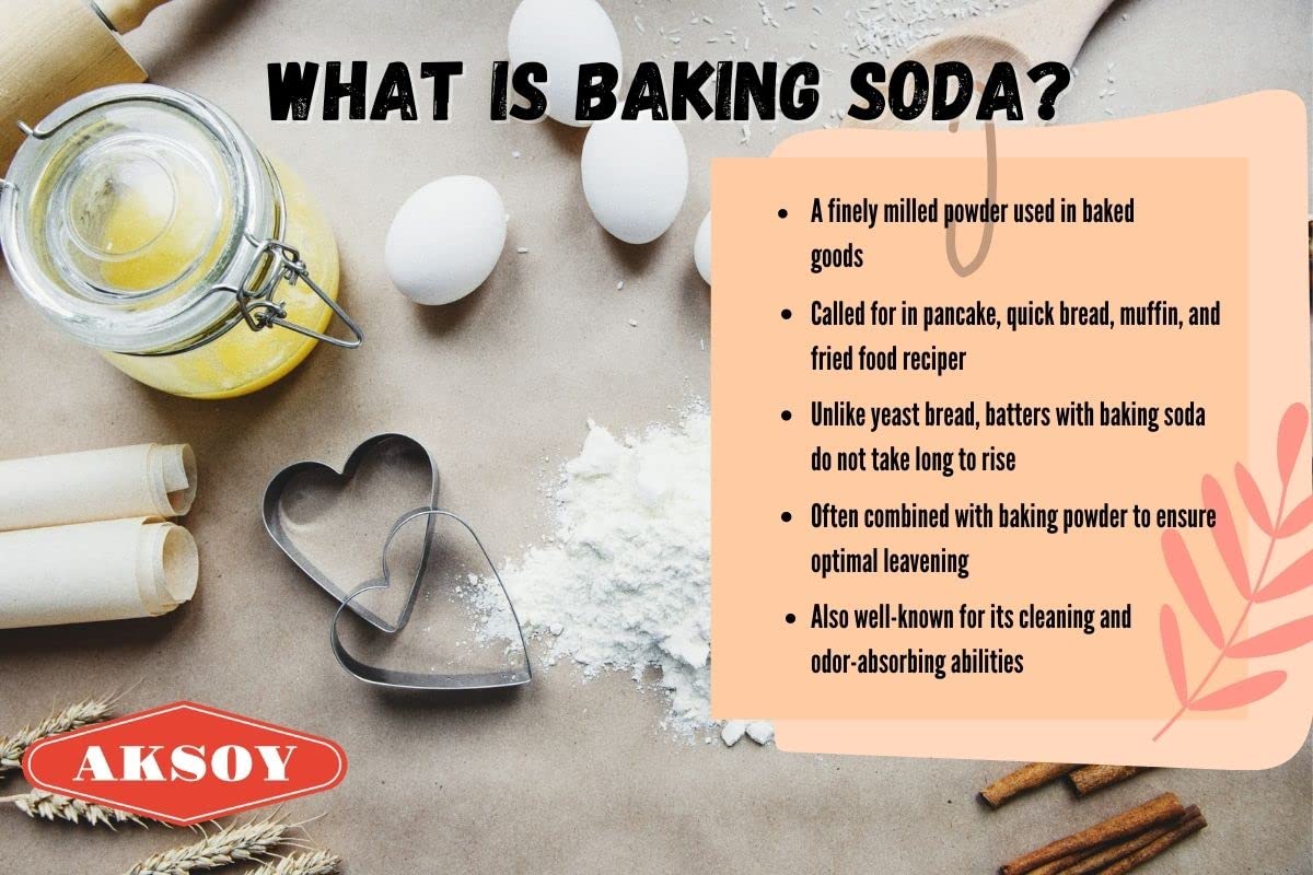 Aksoy Pure Baking Soda 1250 g – Natriumbicarbonatpulver zum Backen und Reinigen