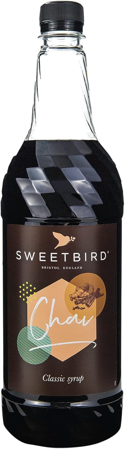 Sweetbird Chai Sirup | 1 Liter | Aromatischer Gewürzteesirup mit Zimt, Kardamom & Ingwer