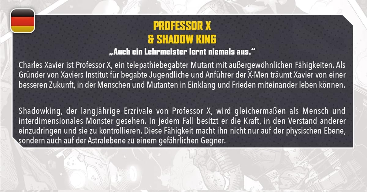 Atomic Mass Games Marvel Crisis Protocol: Professor X & Shadow King Miniaturenspiel-Erweiterung