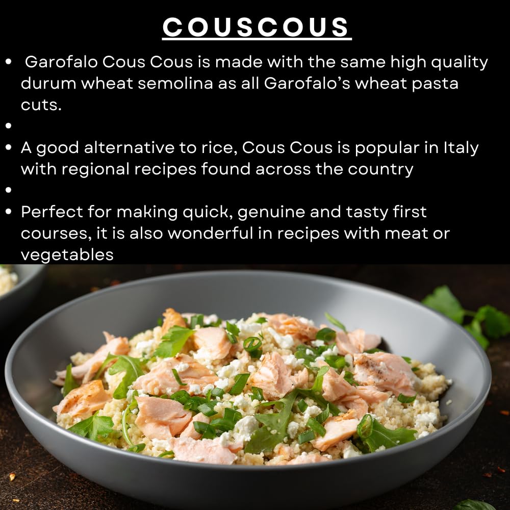 Garofalo Medium Couscous Pasta, 1 kg - 100% Hartweizengrieß