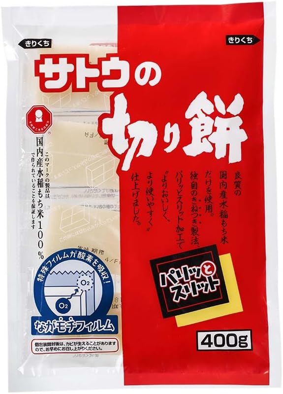 SATO - Kirimochi Paritto Schlitz-Mochi-Reiskuchen 400g