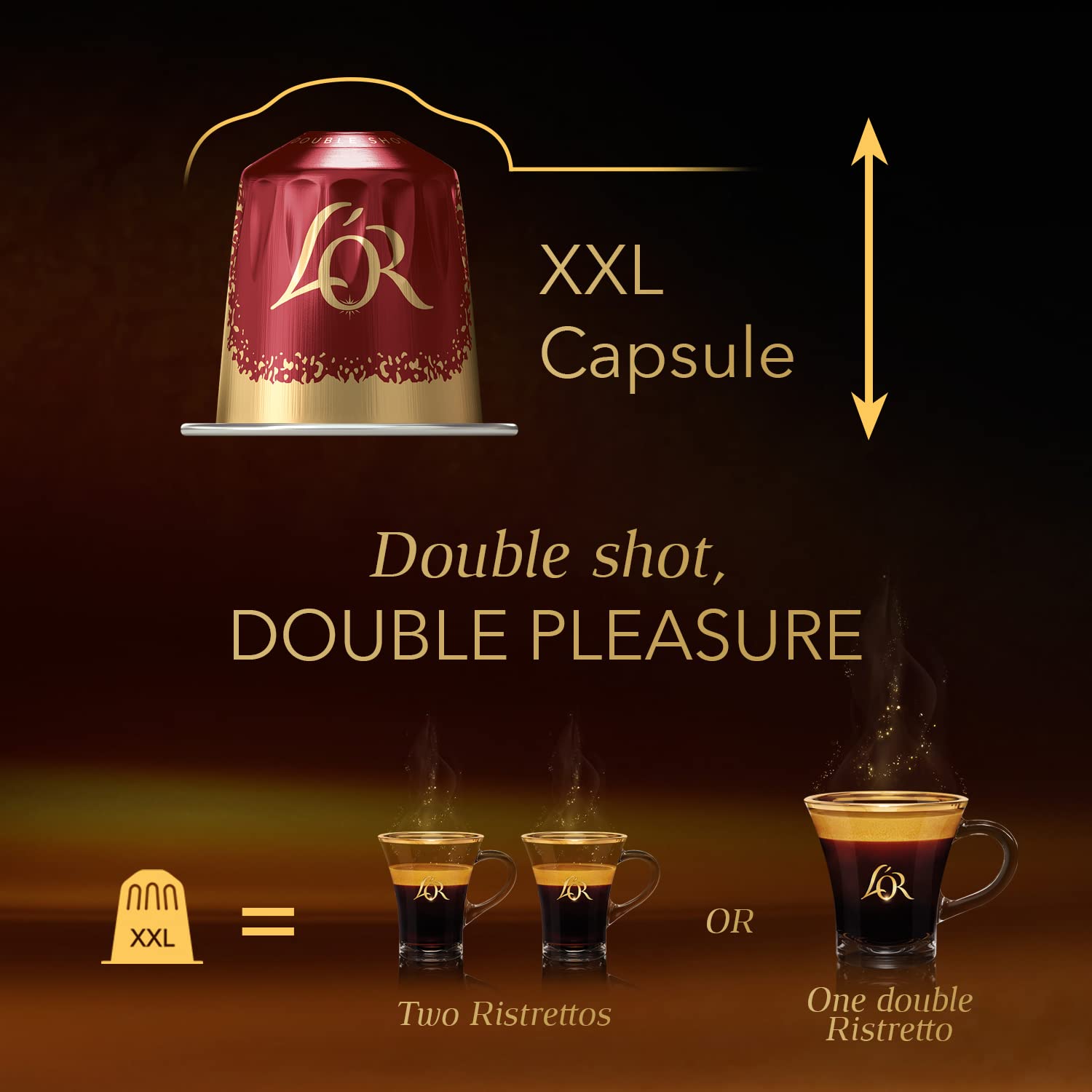 L'OR BARISTA Double Barista Selection XXL Aluminium-Kaffeekapseln (5 x 10 Pads) für L'OR BARISTA Maschinen