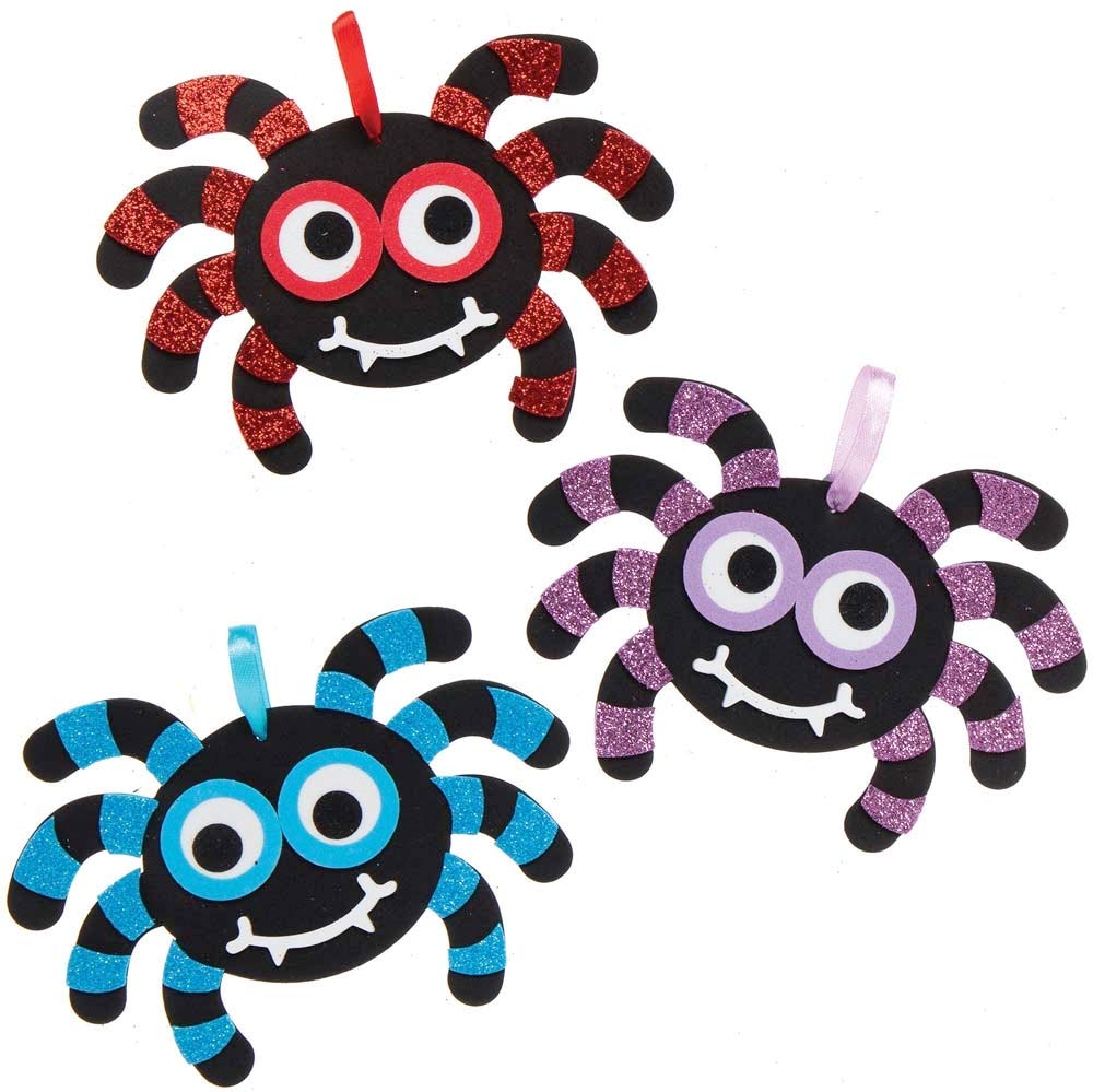 Baker Ross Spinnen-Mix-and-Match-Halloween-Dekorations-Bastelset – 8 Stück