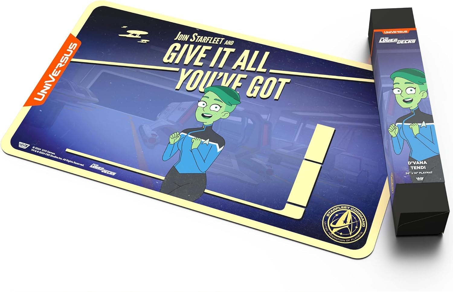UniVersus Star Trek: Lower Decks D'Vana Tendi Spielmatte – 24 x 14 Zoll Neopren