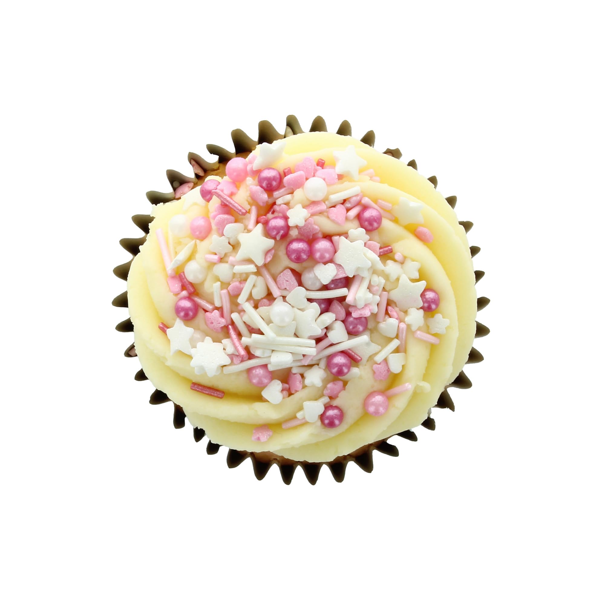 Mit Liebe gebacken – Rosa Streusel 90 g | Rosa & weiße Zuckerstreusel-Mischung für Kuchen