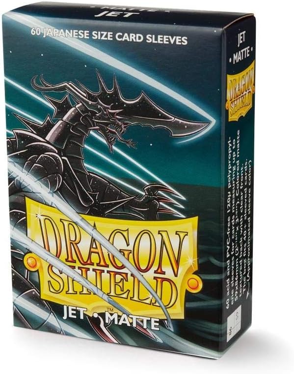 Dragon Shield Matte Hüllen in japanischer Größe, 60er-Pack – Tiefschwarz, Mehrfarbig
