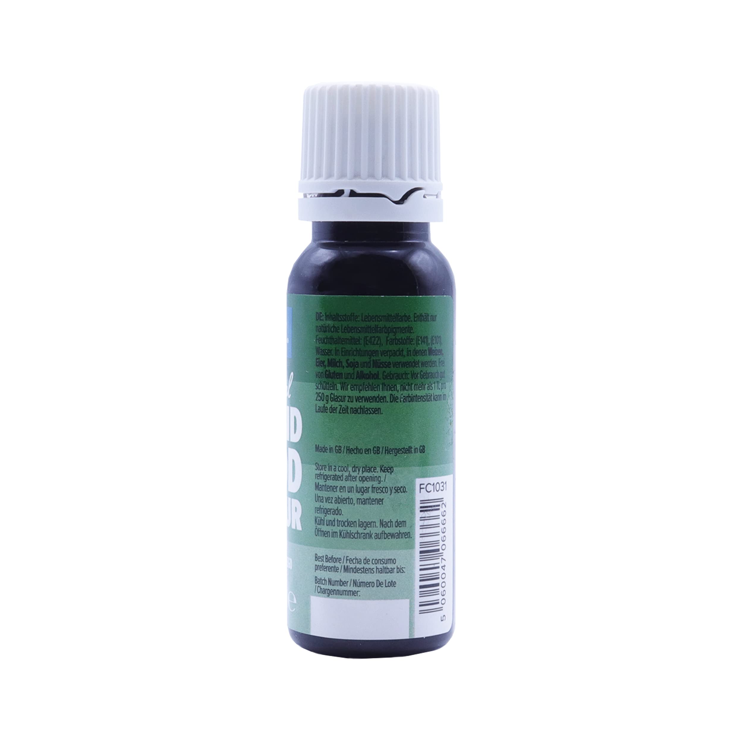 PME Natürliche flüssige Lebensmittelfarbe – Moosgrün (25 ml)