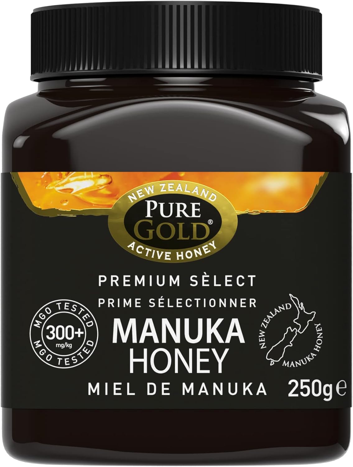 Pure Gold Manuka-Honig 300+ MGO-zertifiziert, 250 g