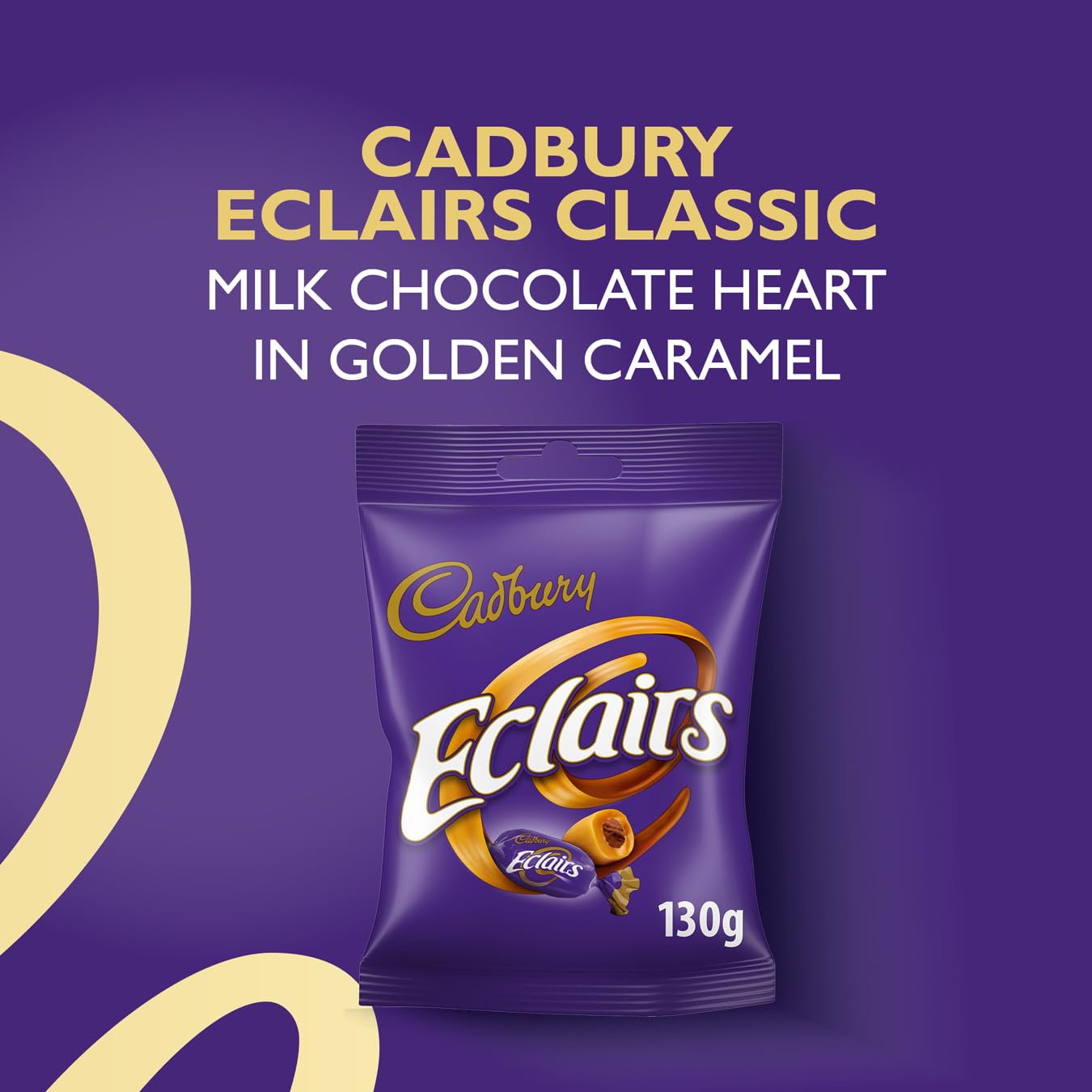 Cadbury Eclairs Schokoladenbeutel, Karamellbonbons mit Milchschokoladenfüllung, 12er-Pack