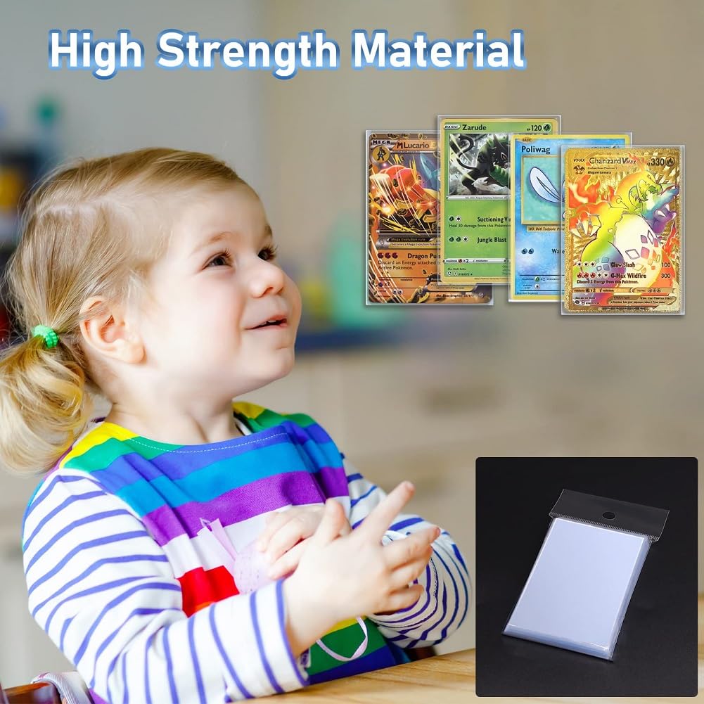 MOXYOY Pokemon Kartenhüllen 100er Pack - Transparente Schutzhüllen für TCG-Karten
