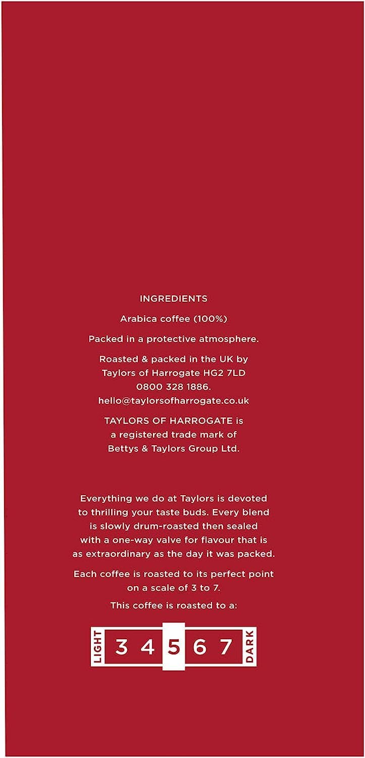 Taylors of Harrogate Espressobohnen, 1 kg – ganz gerösteter Arabica-Kaffee